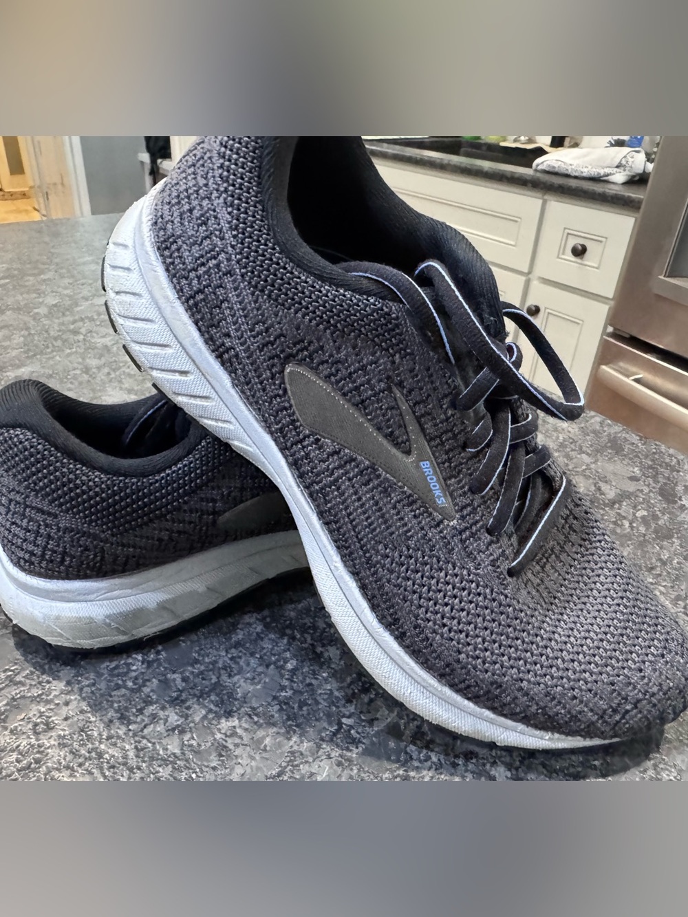 Women’s Black Knit Running Sneakers